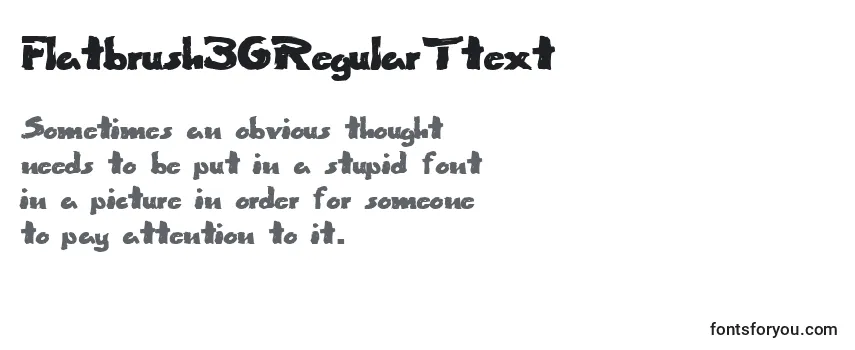Przegląd czcionki Flatbrush36RegularTtext