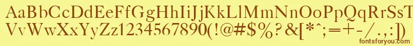 Gaztipla Font – Brown Fonts on Yellow Background