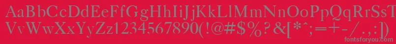 Gaztipla Font – Gray Fonts on Red Background