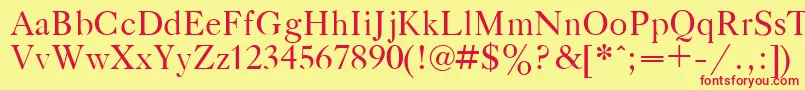 Gaztipla Font – Red Fonts on Yellow Background