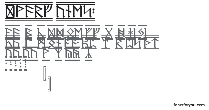 A fonte DwarfRunes2 – alfabeto, números, caracteres especiais
