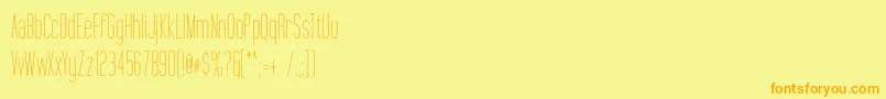 TallFilm Font – Orange Fonts on Yellow Background