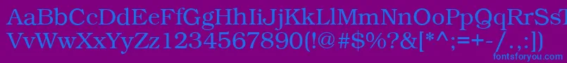 BookPsRegular Font – Blue Fonts on Purple Background