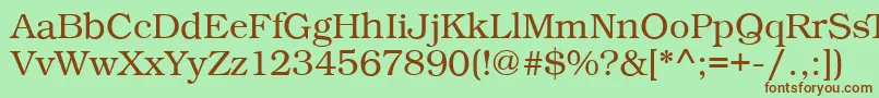 BookPsRegular Font – Brown Fonts on Green Background