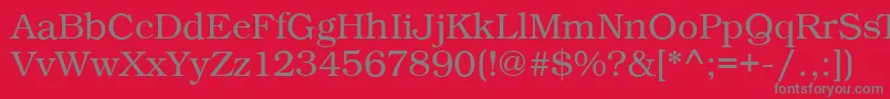 BookPsRegular Font – Gray Fonts on Red Background