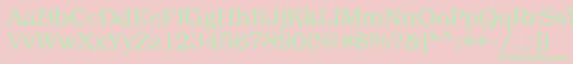 BookPsRegular Font – Green Fonts on Pink Background