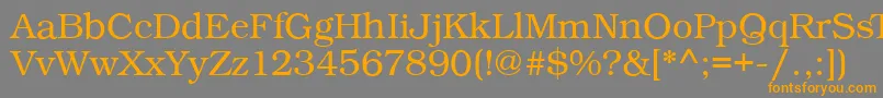 BookPsRegular Font – Orange Fonts on Gray Background