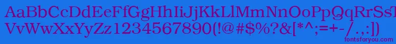 BookPsRegular Font – Purple Fonts on Blue Background