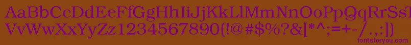 BookPsRegular Font – Purple Fonts on Brown Background