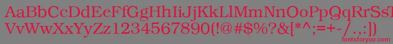 BookPsRegular Font – Red Fonts on Gray Background