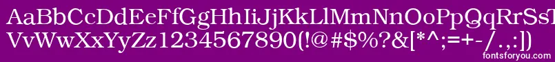 BookPsRegular Font – White Fonts on Purple Background