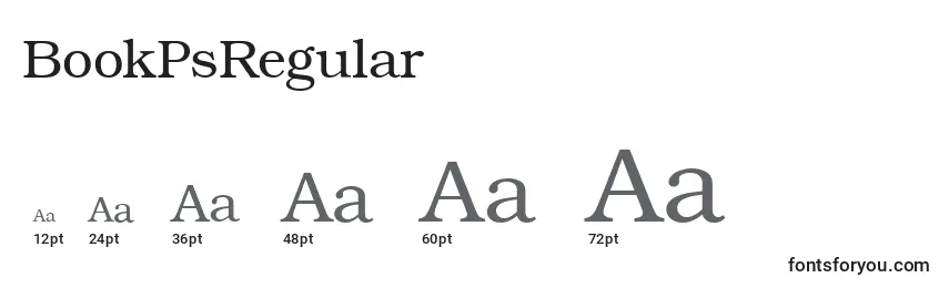BookPsRegular Font Sizes