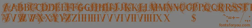 OrnamentalversalsBlack Font – Brown Fonts on Gray Background