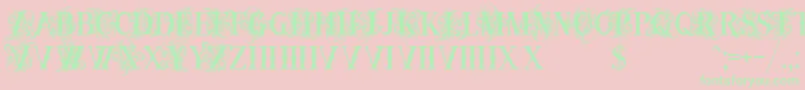 OrnamentalversalsBlack Font – Green Fonts on Pink Background