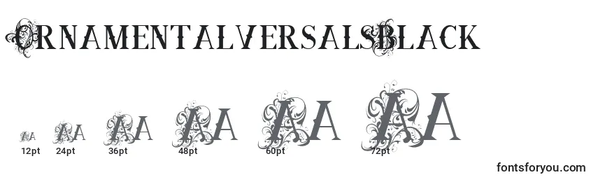 Размеры шрифта OrnamentalversalsBlack