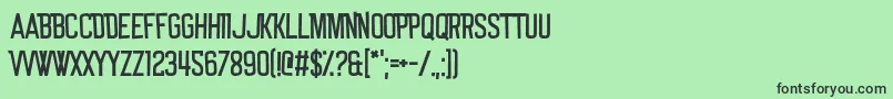 TunUpDeTing Font – Black Fonts on Green Background