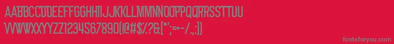 TunUpDeTing Font – Gray Fonts on Red Background