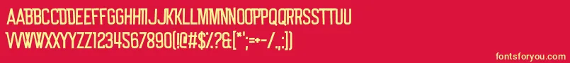 TunUpDeTing Font – Yellow Fonts on Red Background