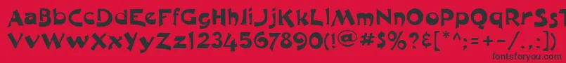 ChatNoir Font – Black Fonts on Red Background