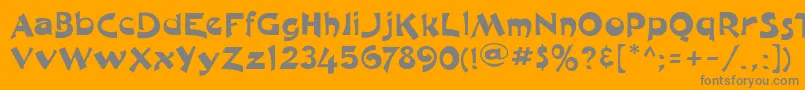 ChatNoir Font – Gray Fonts on Orange Background