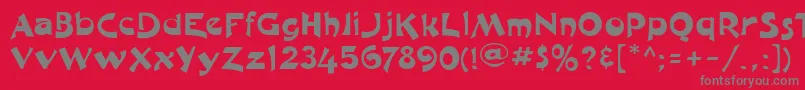 ChatNoir Font – Gray Fonts on Red Background