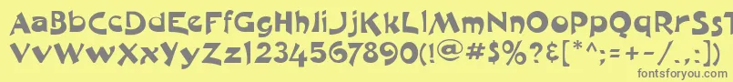 ChatNoir Font – Gray Fonts on Yellow Background