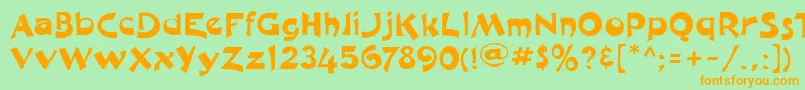 ChatNoir Font – Orange Fonts on Green Background