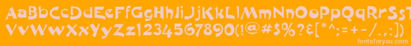 ChatNoir Font – Pink Fonts on Orange Background