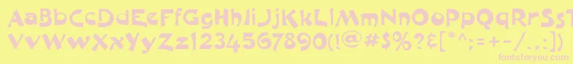 ChatNoir Font – Pink Fonts on Yellow Background