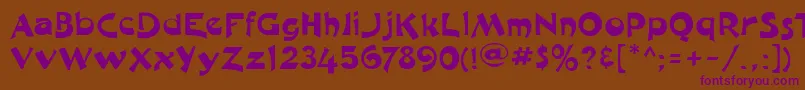 ChatNoir Font – Purple Fonts on Brown Background