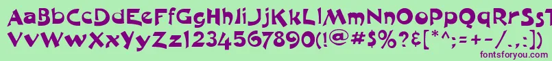 ChatNoir Font – Purple Fonts on Green Background