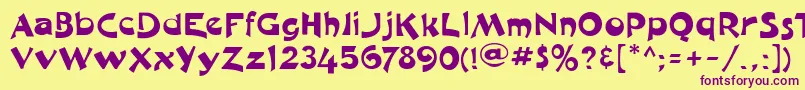 ChatNoir Font – Purple Fonts on Yellow Background