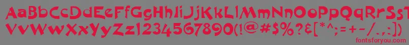 ChatNoir Font – Red Fonts on Gray Background