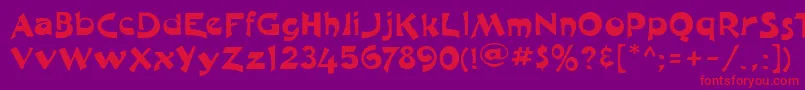 ChatNoir Font – Red Fonts on Purple Background