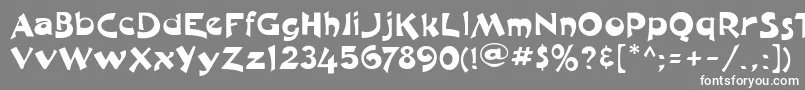 フォントChatNoir – 灰色の背景に白い文字