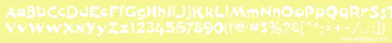 ChatNoir Font – White Fonts on Yellow Background