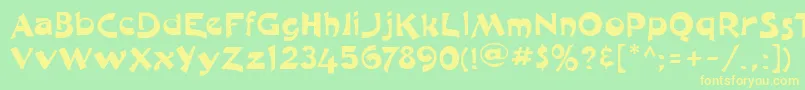 ChatNoir Font – Yellow Fonts on Green Background