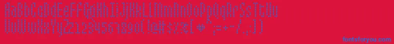 MixelateIi Font – Blue Fonts on Red Background