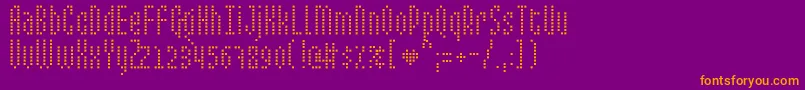 MixelateIi Font – Orange Fonts on Purple Background