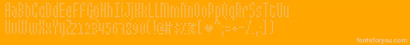 MixelateIi Font – Pink Fonts on Orange Background