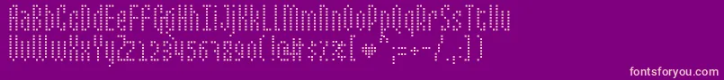 MixelateIi Font – Pink Fonts on Purple Background