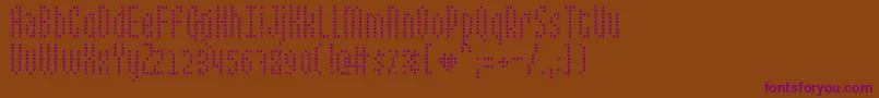 Шрифт MixelateIi – фиолетовые шрифты на коричневом фоне