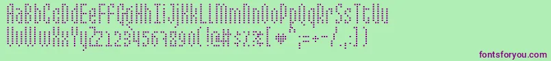 MixelateIi-fontti – violetit fontit vihreällä taustalla