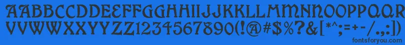 Grange Font – Black Fonts on Blue Background