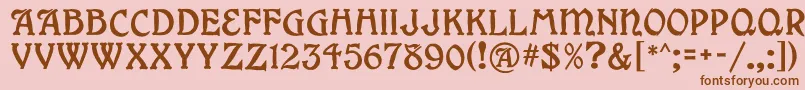 Grange Font – Brown Fonts on Pink Background