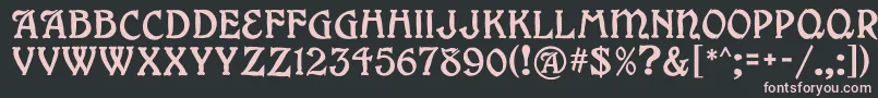Grange Font – Pink Fonts on Black Background