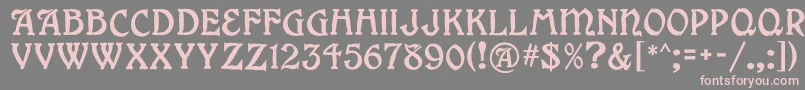 Grange Font – Pink Fonts on Gray Background