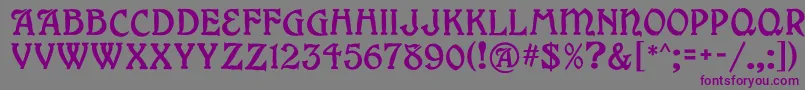 Grange Font – Purple Fonts on Gray Background