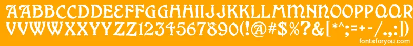 Grange Font – White Fonts on Orange Background