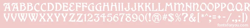 Grange Font – White Fonts on Pink Background